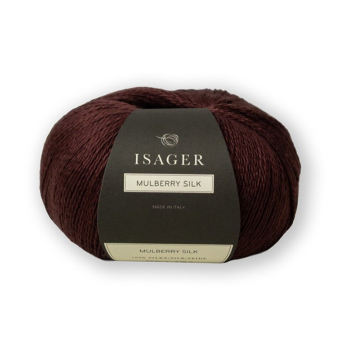 Isager Mulberry Silk kol. Bordeaux