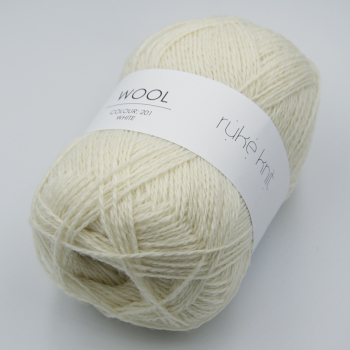 Ruke Knit Wool yarn - 201 White