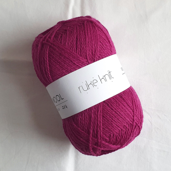 Ruke Knit Wool Yarn - 254 Dark pink